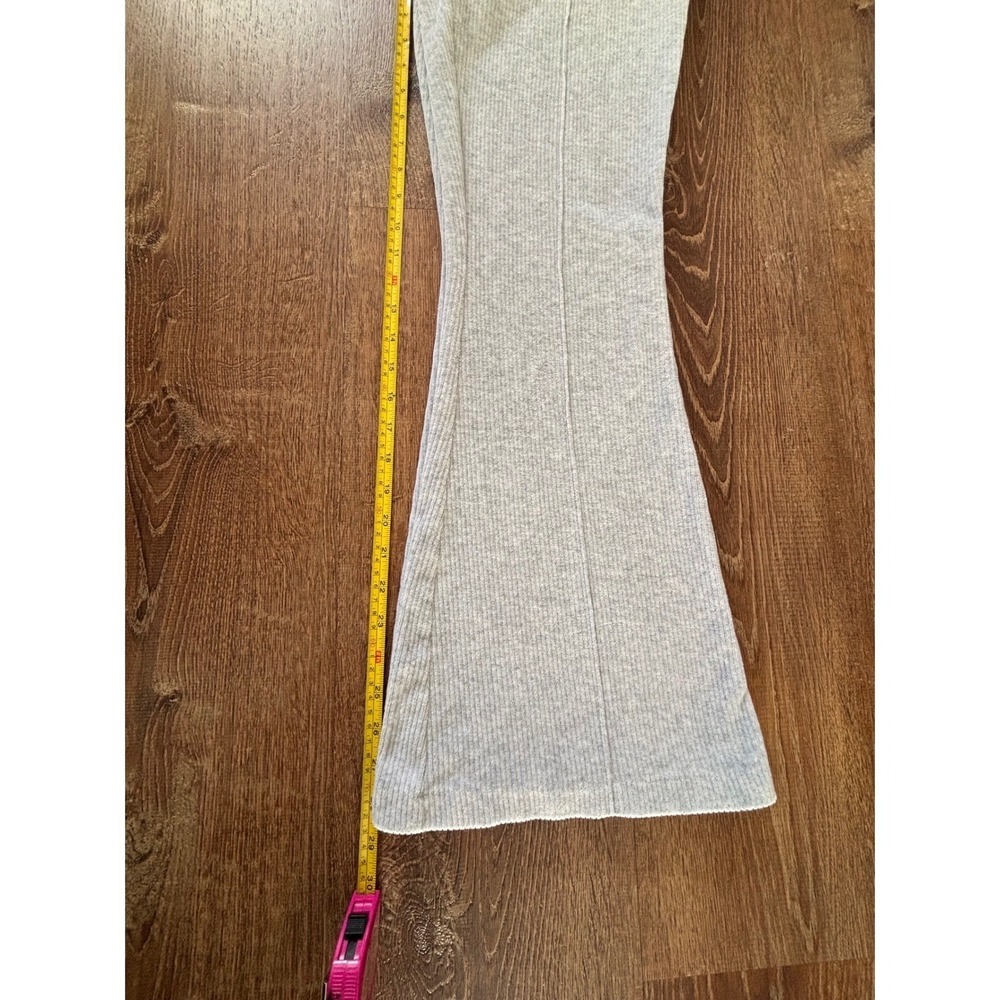 Aerie gray high rise velour ribbed flare Yoga pants XS - Picture 7 of 9